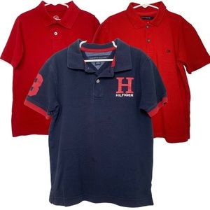 3 Little Boys Polo T-Shirts Bundle - Tommy Hilfiger, Calvin Klein, Wonder Nation